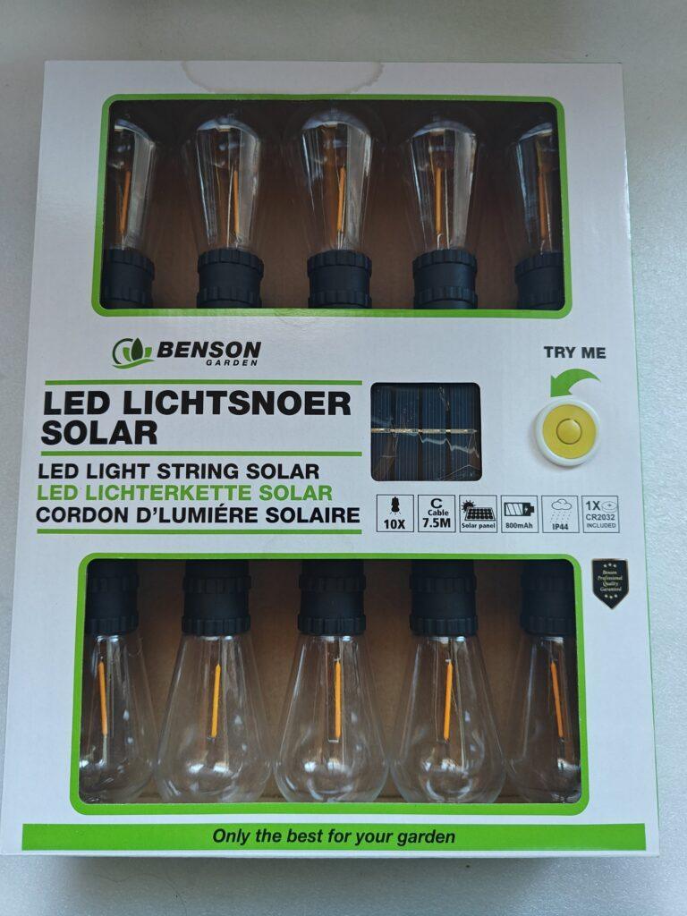 LED-valot 10 lamppua aurinkokennolla - Benson Garden