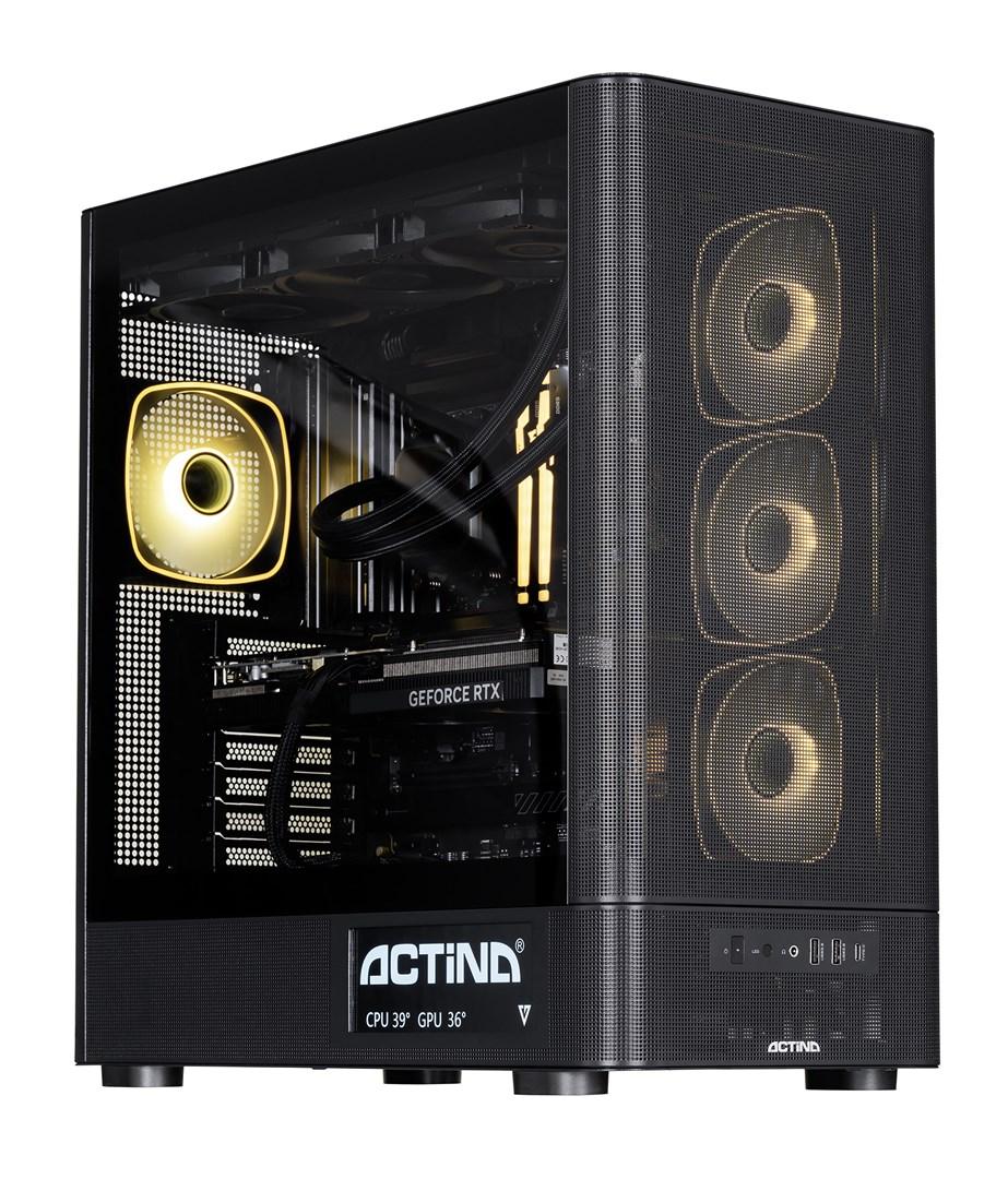 Actina 5901443440246 PC AMD Ryzen™ 9 9900X3D 32 Gt DDR5-SDRAM 1 Tt SSD NVIDIA GeForce RTX 5070 Ti Windows 11 Home Midi Tower Musta