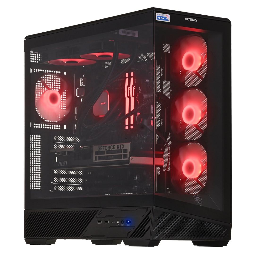 Actina 5901443440284 PC Intel Core Ultra 9 285K 64 Gt DDR5-SDRAM 2 Tt SSD NVIDIA GeForce RTX 5080 Windows 11 Home Midi Tower Musta