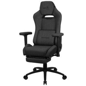 Aerocool ROYALASHBK Premium -ergonominen pelituoli, jalkatuet, Aeroweave-tekniikka, musta