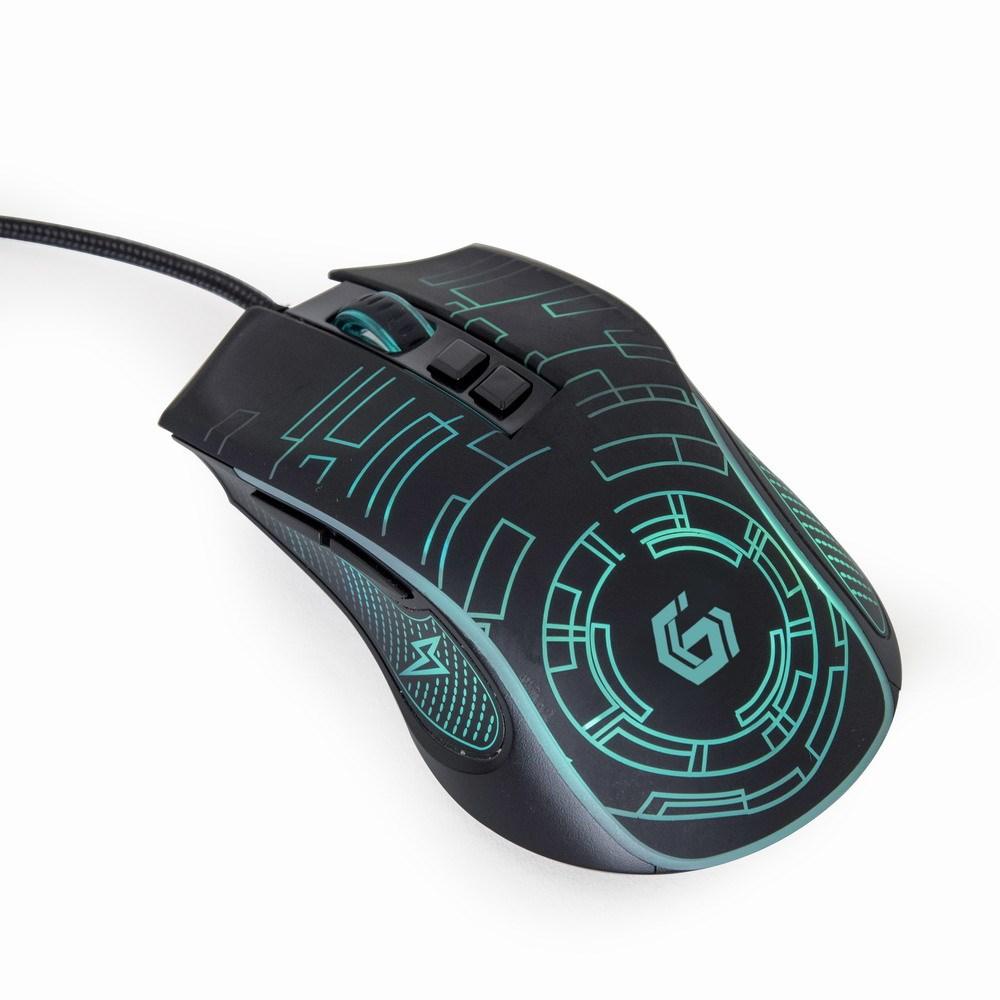 Gembird MUSG-RGB-01 -hiiri, oikeakätinen, USB Type-A, 3600 DPI
