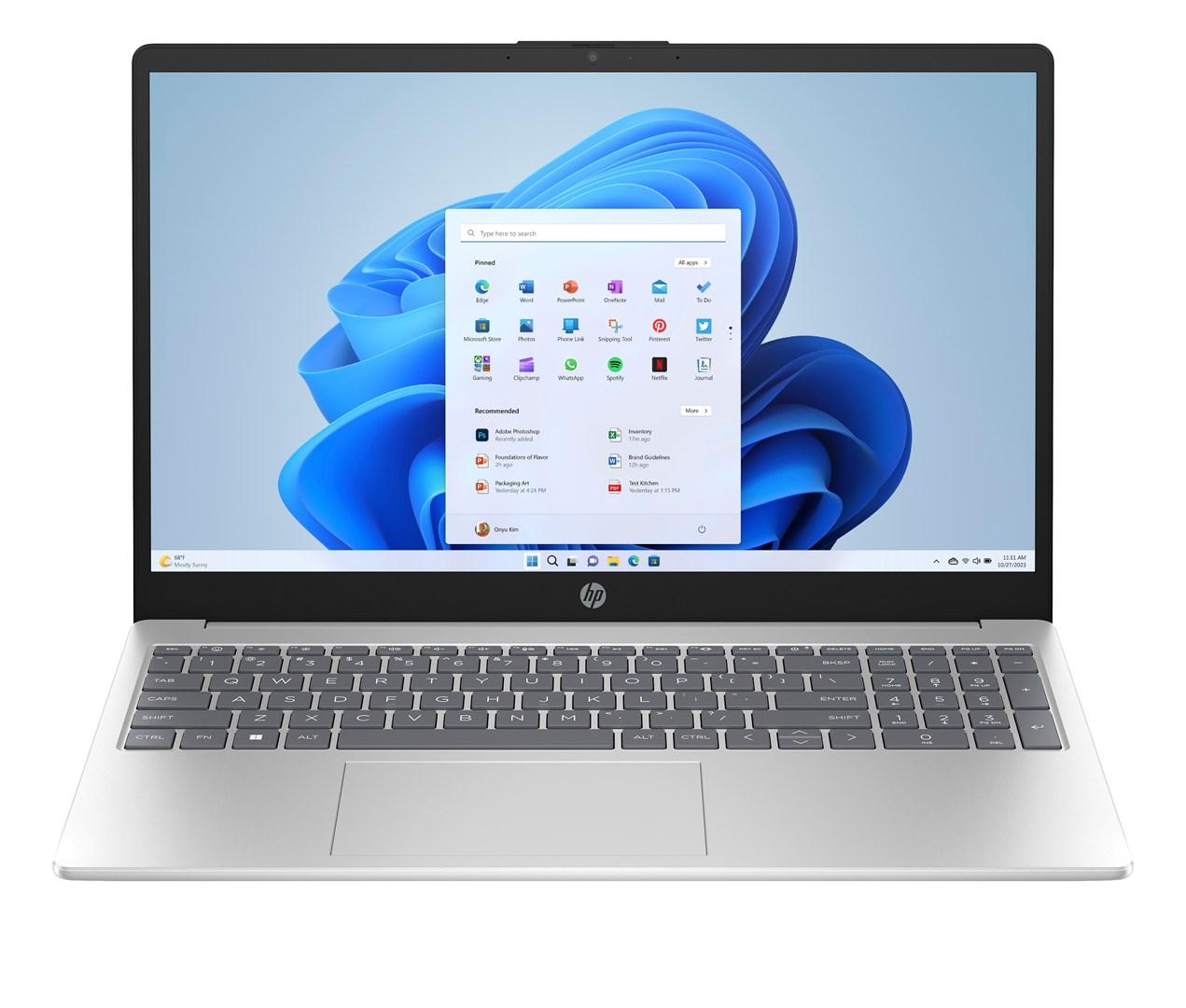 HP 15-fc0217nw AMD Ryzen™ 7 5825U Laptop 39.6 cm (15.6") Full HD Display 16 GB DDR4 SDRAM 512 GB SSD Wi-Fi 6 (802.11ax) Windows 11 Home Silver