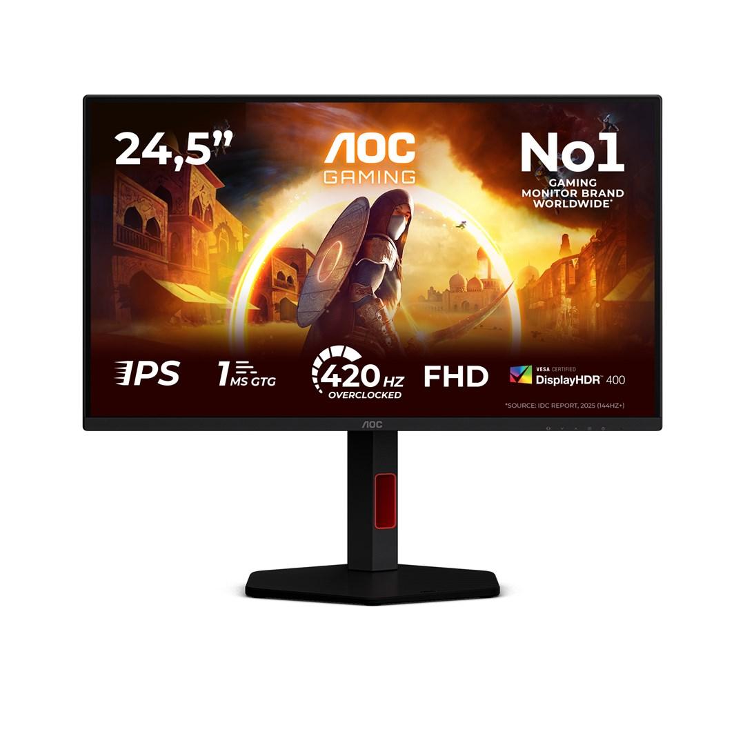 AOC G4 25G4KUR -tietokoneen näyttö, 62,2 cm (24,5"), 1920 x 1080 pikseliä, Full HD, LED, musta, punainen
