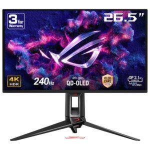 ASUS ROG Swift OLED PG27UCDM -tietokoneen näyttö, 67,3 cm (26,5"), 3840 x 2160 pikseliä, 4K Ultra HD, QD-OLED, musta