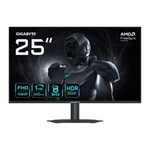 GIGABYTE G25F2A 25 tuuman FHD-pelinäyttö – 1920 x 1080, 240 Hz, 1 ms, 300 cd/m², Display HDR 10, HDMI 2.0, DisplayPort 1.4