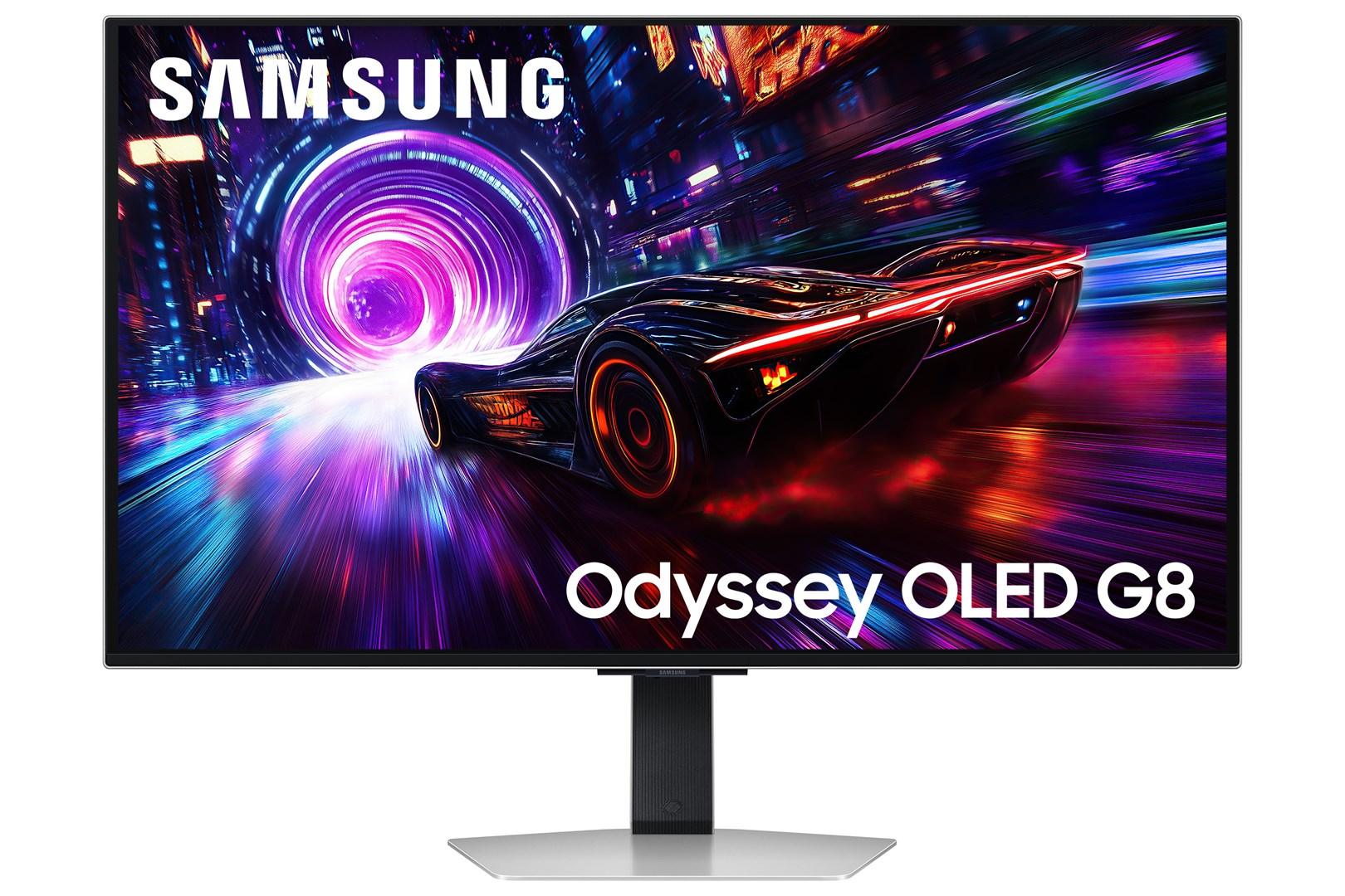 Samsung G81SF -tietokoneen näyttö, 81,3 cm (32"), 3840 x 2160 pikseliä, 4K Ultra HD OLED, hopea