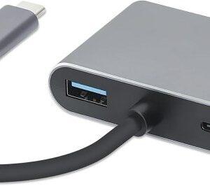 iBox IUHCHDVGA USB Type-C Hub 4-in-1 USB 3.0 + PD 100W + HDMI 4K 30Hz + VGA Full HD